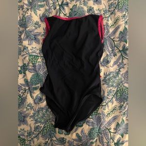 Navy Blue Yumiko with pink velvet trim, it is lined and in very good quality